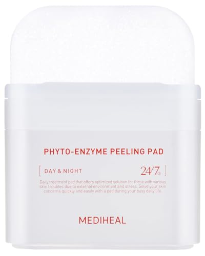 MEDIHEAL Phyto Enzyme Peeling Gauze Pads - Vegan Face Resurfacing Pore Tightening with LHA & Papaya Enzymes - Exfoliating Pads, 90