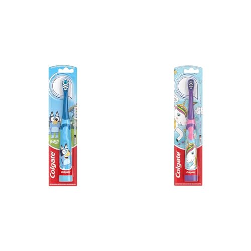 Colgate Kids Battery Powered Toothbrush, Kids Battery Toothbrush with Included AA Battery & Kids Battery Powered Toothbrush, Unicorn, Extra Soft Toothbrush, Ages 3 and Up, 1 Pack