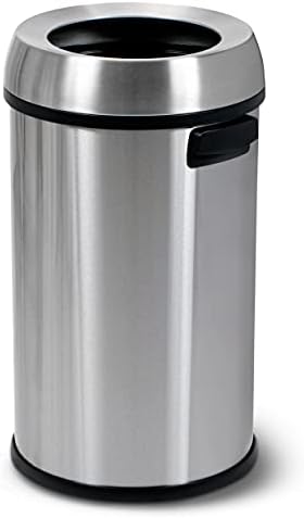 Simpli-Magic 65 Liter Open Top Trash Can, Commercial Grade, Stainless Steel