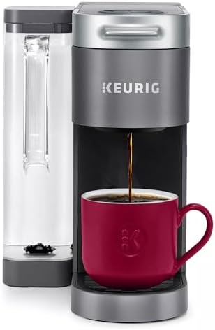 Keurig K-Supreme Single Serve K-Cup Pod Coffee Maker, MultiStream Technology, 4 Brew Sizes, 66oz Dual-Position Removable Reservoir, Gray (Renewed)