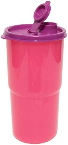 Tupperware ThirstQuake Large Mega Tumbler Travel Cup Pink and Purple
