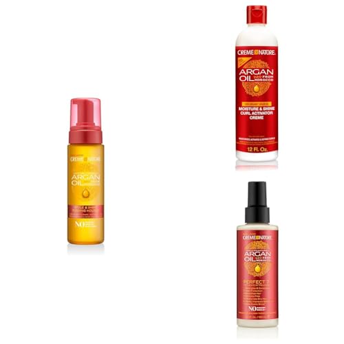 Creme of Nature Argan Oil Mousse, Activator & Perfect 7 Bundle