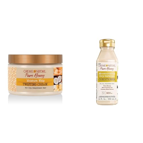 Creme of Nature Pure Honey Collection - Moisturizing Shampoo, Conditioner and Curl Cream for Curly Dry Dehydrated Hair