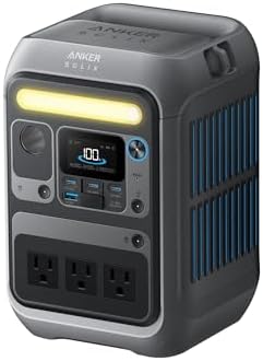 Anker SOLIX C300 Portable Power Station, Outdoor 288Wh LiFePO4 Battery, 300W (600W Surge) Solar Generator, 140W Two-Way Fast Charging, For Camping, Traveling, and Emergencies (Solar Panel Optional) (Renewed)