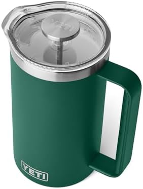 YETI Rambler 34 oz. French Press Coffee Maker, Black Forest Green