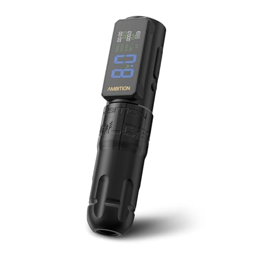 Ambition Soldier 270 S Wireless Tattoo Pen Machine, Rotary Tattoo Gun with 2400 mAh Battery, 270 g.cm Torque Brushless Motor, 5.0mm Stroke Cordless Tattoo Supply for Professional Artists