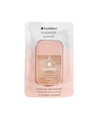 Touchland Glow Mist Revitalizing Hand Sanitizer Spray, Rosewater scented, 500-Sprays each, 1FL OZGET 20% OFF STOREWIDE!