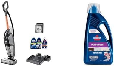 Bissell CrossWave HydroSteam Wet Dry Vac, Multi-Purpose Vacuum, Wash, and Steam MultiSurface Floor Cleaning Formula for Crosswave and Spinwave (80 oz), 1789G