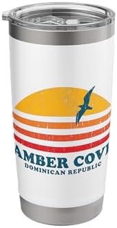 Amber Cove Dominican Republic T-Shirt Vintage 70s Tee Stainless Steel Insulated Tumbler