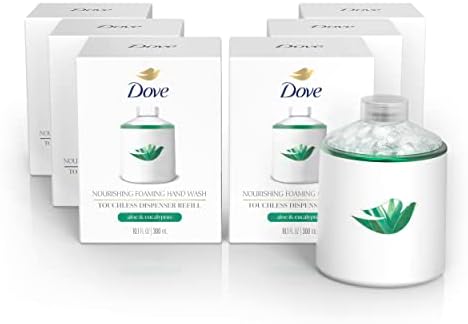 Dove Nourishing Foaming Hand Wash Touchless Dispenser Refill Aloe and Eucalyptus Moisturizing Hand Wash for Lasting Nourishment 10.1 oz 6-pack