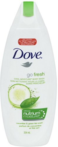 Dove Go Fresh Body Wash, Cool Moisture, Cucumber & Green Tea 12 oz (Pack of 12)