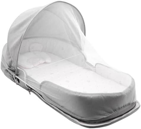 Baby Lounger - Baby Lounger for Newborn 0-24 Months, Baby Essentials for Home and Travel, Foldable Lightweight Bassinet Bag for Rest & Activity (Grey)