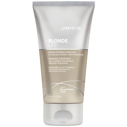 Joico Blonde Life Brightening Masque | For Blonde Hair | Instant Hydration | Neutralize Chlorine & Detoxify Hair | Add Softness & Smoothness | Sulfate Free | Fortified With Monoi & Tamanu Oil