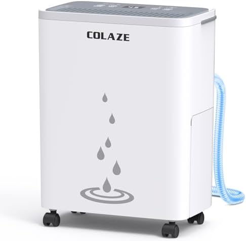 Dehumidifier for Home - 30 Pint Dehumidifier with Drain Hose Up to 2500 Sq. Ft Coverage - Ideal for Basement Bedroom Bathroom - Intelligent Humidity Control, Auto Defrost, 24H Timer