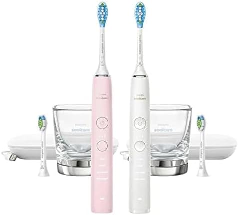 Philips Sonicare DiamondClean Connected Rechargeable Battery Powered Toothbrush 2-Pack Pink/White
