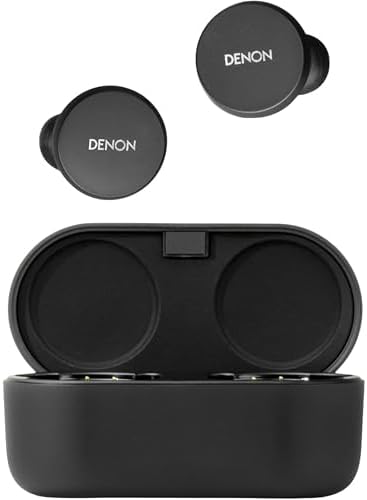 Denon PerL True Wireless Earbuds - Active Noise Cancelling, Bluetooth, Personalized Sound with Masimo Adaptive Acoustic Technology, 24-Hr Battery Life, Wireless Charging, Black
