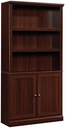 Sauder Miscellaneous Storage Bookcase With Doors/ book shelf, Select Cherry finish