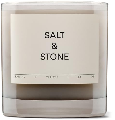SALT & STONE Scented Candle for Women & Men | Hand-Poured, Aromatic & Fragrant | Made with Natural Coconut & Soy Blend Wax | 100% Cotton Wick | Long-Lasting 50 Hour Burn Time (8.5 oz)