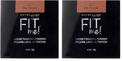 Maybelline Fit Me Loose Setting Powder, Face Powder Makeup & Finishing Powder, Dark, 1 Count (Pack of 2)
