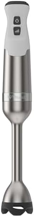 Vitamix 5-Speed Immersion Blender, Professional-Grade Hand Blender with 625-Watt Motor and Stainless-Steel Blade, Stainless Steel/White