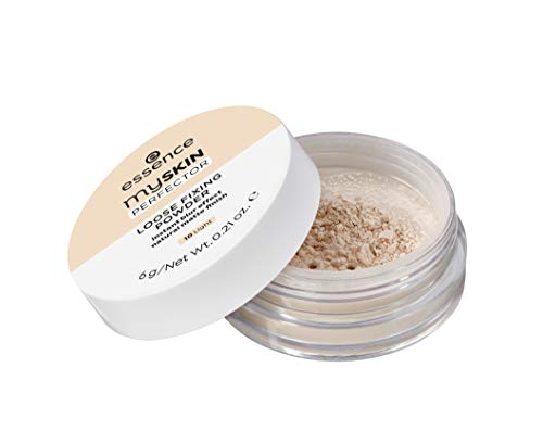 essence | My Skin Perfector Loose Fixing Powder | Instant Blur Effect & Natural Matte Finish | Vegan, Paraben Free, Gluten Free, Oil Free | Cruelty Free (10 | Light)