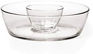 Mikasa Napoli Chip and Dip Set, 11-Inch, 2-Piece, Clear