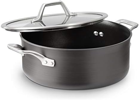 Calphalon Signature Hard-Anodized Nonstick Dutch Oven, 5-Quart, Oven-Safe, PFOA-Free, Black