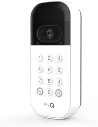 myQ Smart Garage Door Video Keypad with Wide-Angle Camera,Customizable PIN Codes,and Smartphone ControlβTake Charge of Your Garage Access Works with Chamberlain, LiftMaster and Craftsman openers,White