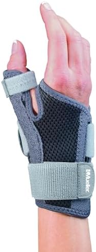 MUELLER Sports Medicine Adjust-to-Fit Thumb Stabilizer, Spica Splint, Thumb Pain Relief Brace for Men and Women, Ideal for De Quervain's Tenosynovitis, Arthritis, Sprains, Fits Right or Left