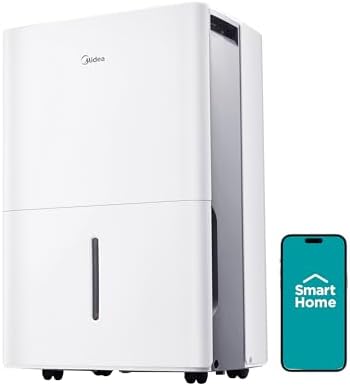 Midea 3,000 Sq. Ft. Energy Star Certified Dehumidifier With Reusable Air Filter 35 Pint - Ideal For Basements, Large & Medium Sized Rooms, And Bathrooms (White)