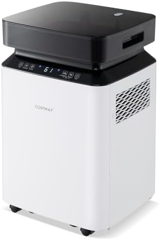 COSTWAY 70 Pints Dehumidifier with Pump, Easy Humidity Control, Multiple Drainage Options, 24H Timer & 2.2 Gal Water Tank, Dehumidifier for Basement, Home