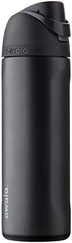Owala FreeSip Insulated Stainless Steel Water Bottle with Straw for Sports, Travel, and School BPA-Free Sports Water Bottle, 24 oz, Very, Very Dark