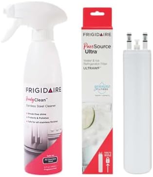 Bundle of Frigidaire ULTRAWF PureSource Ultra Water Filter + Frigidaire 5304508691 Ready Clean Stainless Steel Cleaner, 12 Ounces