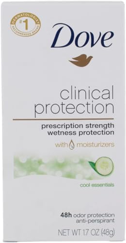 Dove Clinical Protection Anti-Perspirant Deodorant Solid, Cool Essentials 1.70 oz (Pack of 6)