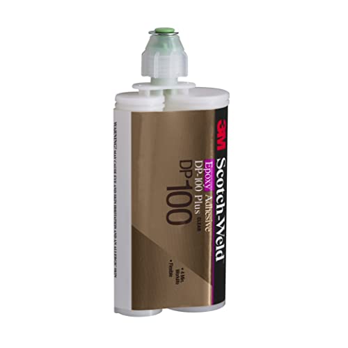 3M Scotch-Weld Epoxy Adhesive DP100, Clear, Two-Part Fast Cure Rigid Epoxy, High Shear Strength, High-Flow, Low Viscosity, Self-Leveling, 200 mL (6.76 fl oz) Duo-Pak