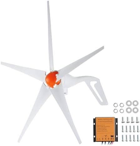 VEVOR 500W Wind Turbine Generator, 12V Wind Turbine Kit, 5-Blade Wind Power Generator with MPPT Controller, Adjustable Windward Direction & 2.5m/s Start Wind Speed, Suitable for Home, Farm, RVs, Boats