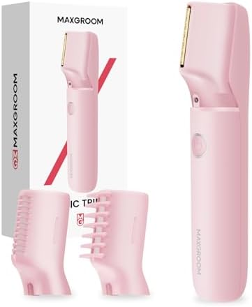Women's Bikini Trimmer - Painless Body Shaver with Curved Single Blade, Waterproof for Sensitive Skin & Intimate Areas