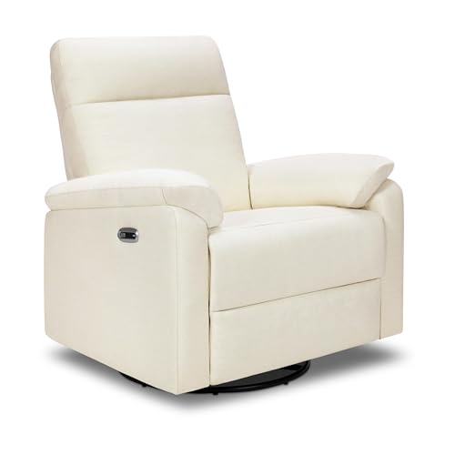 DaVinci Suzy Power Recliner - Swivel Nursery Glider with USB Port - Electric Recliner Chairs for Adults - GREENGUARD Gold Certified - 270° Reclining Rocking Chair for Nursery & Living Room - Vanilla