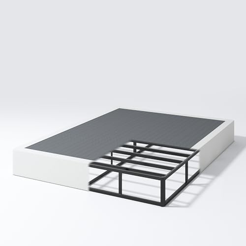 Box Spring for King Bed, 9 inch King Size Box Spring Only, Strong Metal Frame Mattress Foundation, No Noise, Easy Assembly