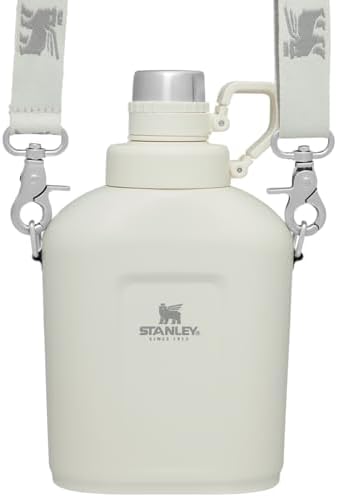 Stanley Legendary Classic Canteen 1.1 qt | Leakproof Drink Container with Strap | Stainless Steel Water Bottle with Lid | Camping, Hiking, Travel | BPA-Free