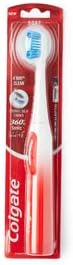 Colgate 360 Optic White Battery-Powered Toothbrush,1 Count (Pack of 2)