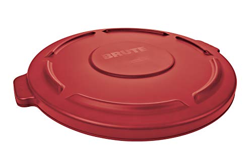 Rubbermaid Commercial FG261960RED BRUTE Heavy-Duty Round Waste/Utility Container, 20-gallon Lid, Red