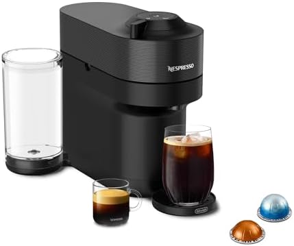 Nespresso Vertuo Pop+ Coffee and Espresso Machine by De'Longhi, Liquorice Black