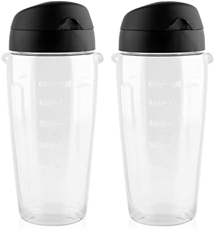 Anbige 2 pieces Oster Blender Replacement Parts Cups 20oz Smoothie Bottle Accessory Compatible with Oster Classic Series Blender
