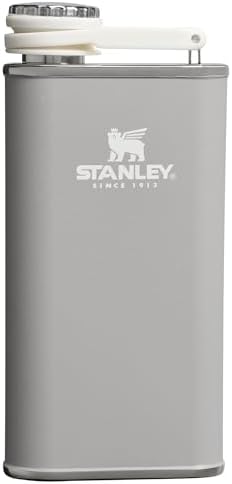 Stanley Classic Flask 8oz with Never-Lose Cap, Wide Mouth Stainless Steel Hip Flask