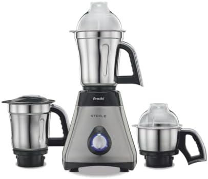 Preethi Steele Mixer Grinder with Turbo Vent and Improved Couplers