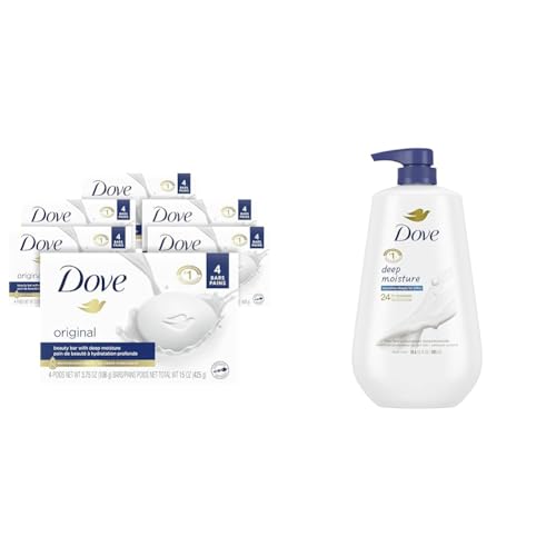 Dove Beauty Bar Original 24 Count Deep Moisture Body Wash 30.6 oz