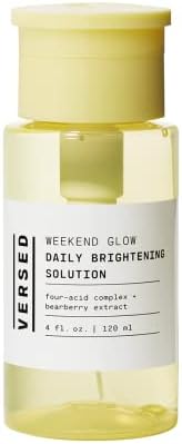 Versed Weekend Glow Daily Brightening AHA Liquid Exfoliant - Exfoliating Treatment with Vitamin C, Azelaic Acid and AHAs - Helps Even Skin Tone and Post Blemish Spots - Vegan (4 fl oz)