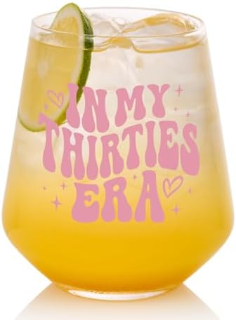 30th Birthday Gifts For Her - In My 30s Era Wine Glass, Best 30th Birthday Gifts For Women, 30 Years Old Gifts For Sister, Son, Daughter, Mom, Best Friend, Birthday Glass For Decorations, 18oz
