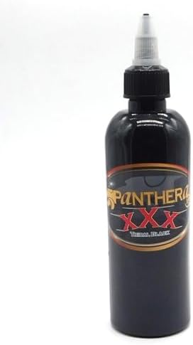 Panthera XXX Concentrated Tribal Black New Formula EU Compliant Tattoo Ink 150ml/5fl oz - Professional Tattoo Ink Suitable for All Types of Tattoos and Exceptional for Blackout and Heavy Blackwork